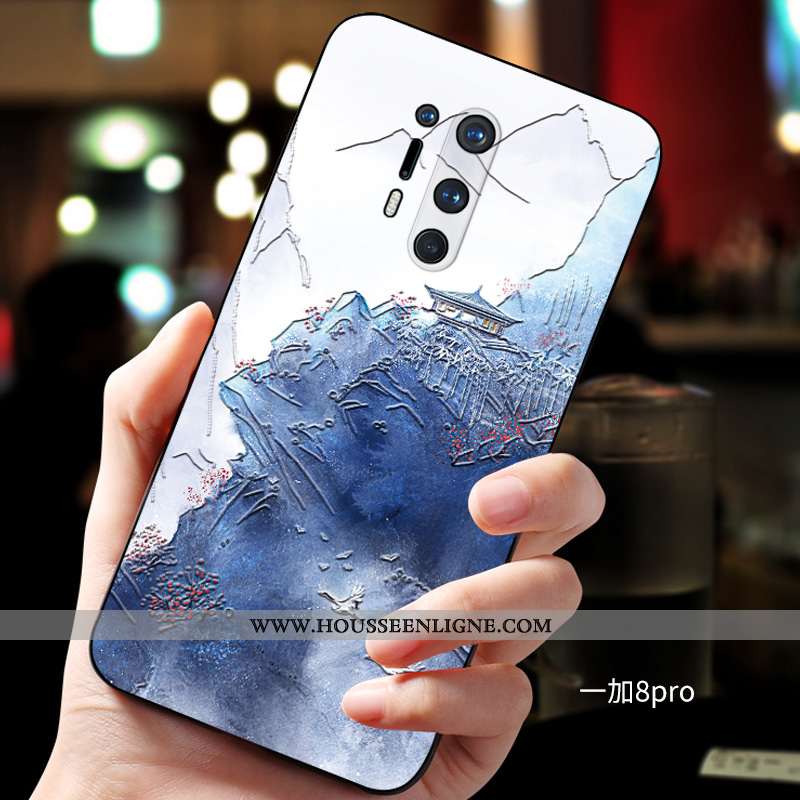Coque Oneplus 8 Pro Ultra Tendance Incassable Protection Fluide Doux Personnalisé Verte
