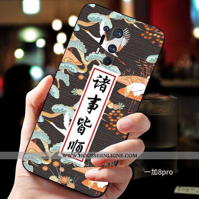 Coque Oneplus 8 Pro Ultra Tendance Incassable Protection Fluide Doux Personnalisé Verte