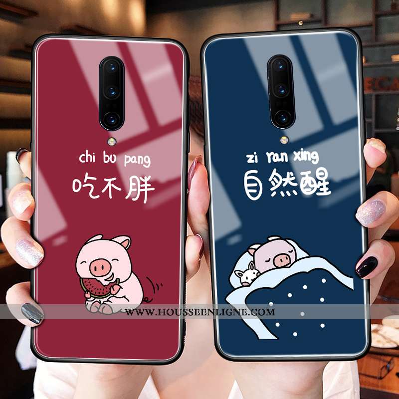 Coque Oneplus 8 Protection Verre Fluide Doux Tout Compris Téléphone Portable Ultra Miroir Bleu