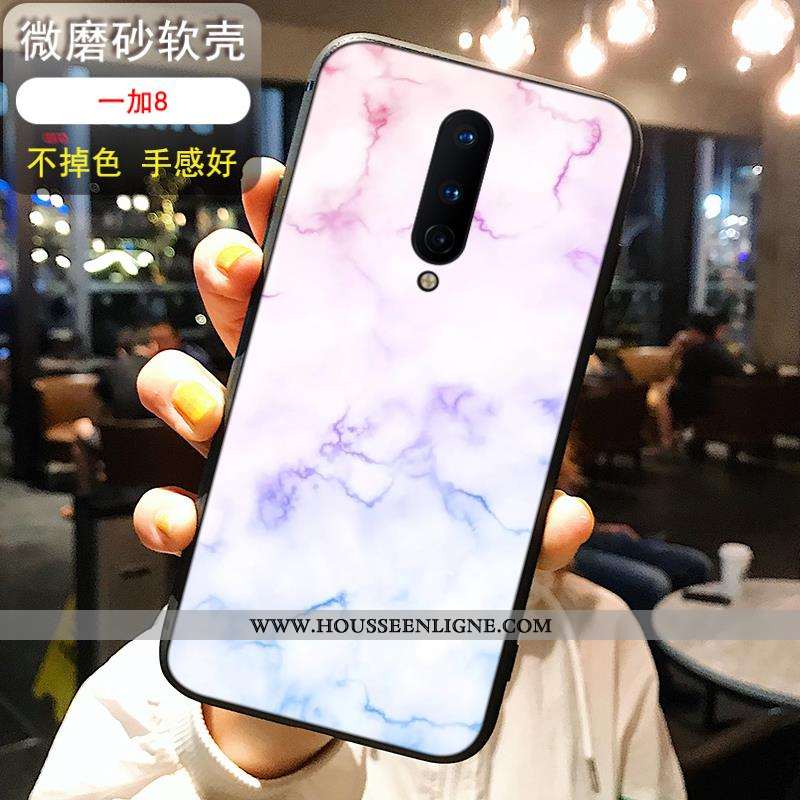 Coque Oneplus 8 Silicone Délavé En Daim Vent Légère Nouveau Noir Bleu
