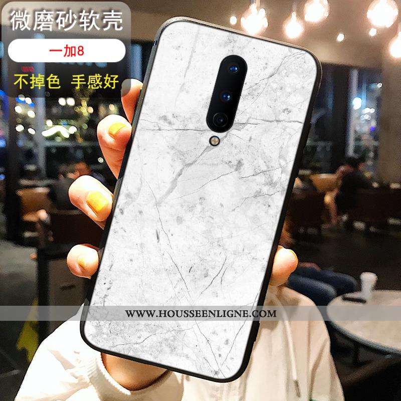 Coque Oneplus 8 Silicone Délavé En Daim Vent Légère Nouveau Noir Bleu