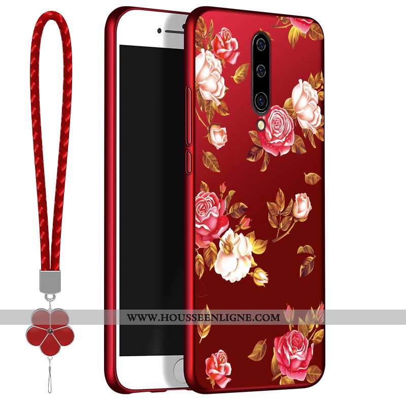Coque Oneplus 8 Silicone Protection Fluide Doux Tendance Chanceux Tout Compris Rouge