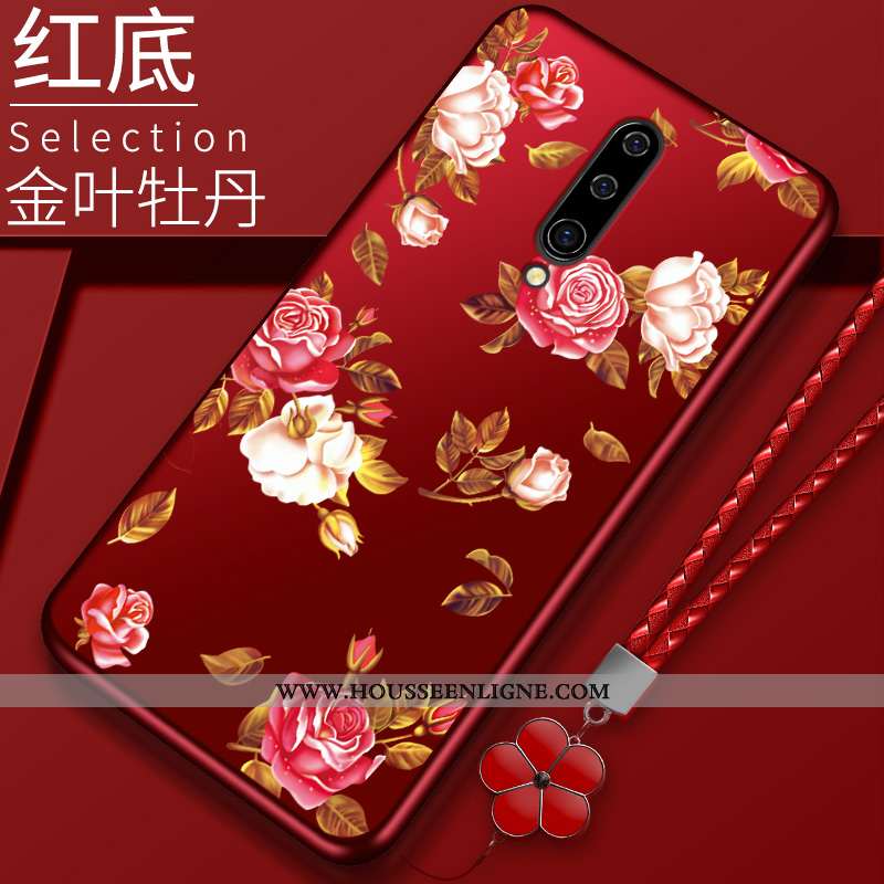 Coque Oneplus 8 Silicone Protection Fluide Doux Tendance Chanceux Tout Compris Rouge