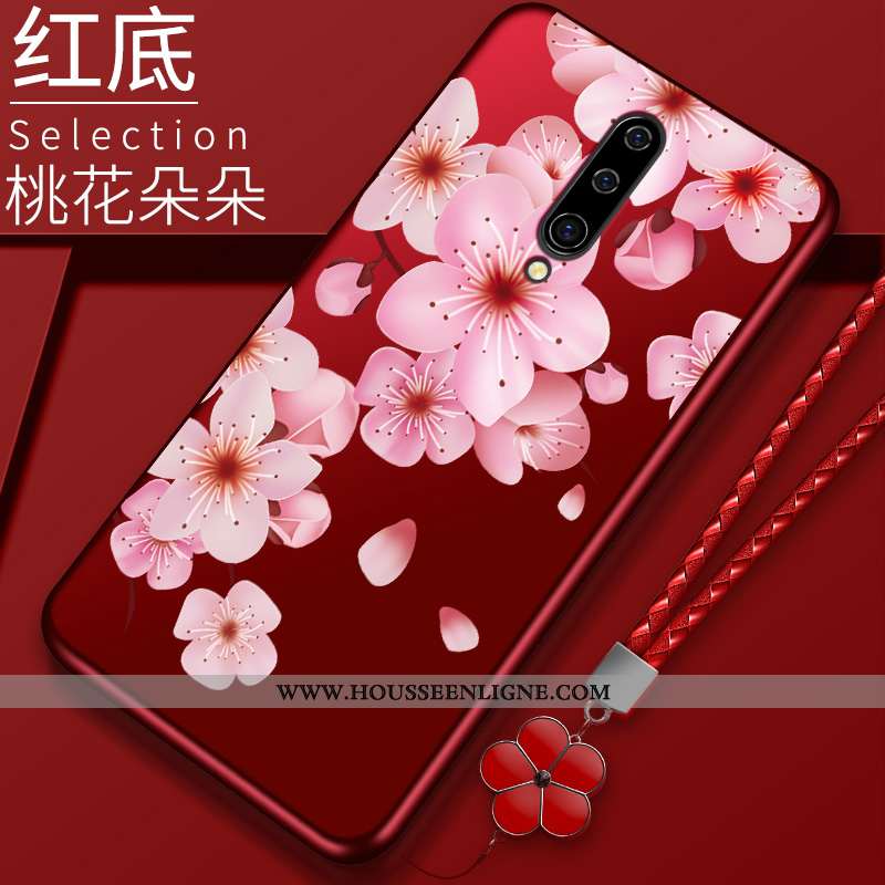 Coque Oneplus 8 Silicone Protection Fluide Doux Tendance Chanceux Tout Compris Rouge