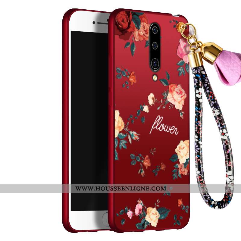 Coque Oneplus 8 Silicone Protection Légères Tendance Membrane Peinture Incassable Rouge