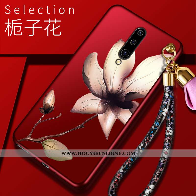 Coque Oneplus 8 Silicone Protection Légères Tendance Membrane Peinture Incassable Rouge