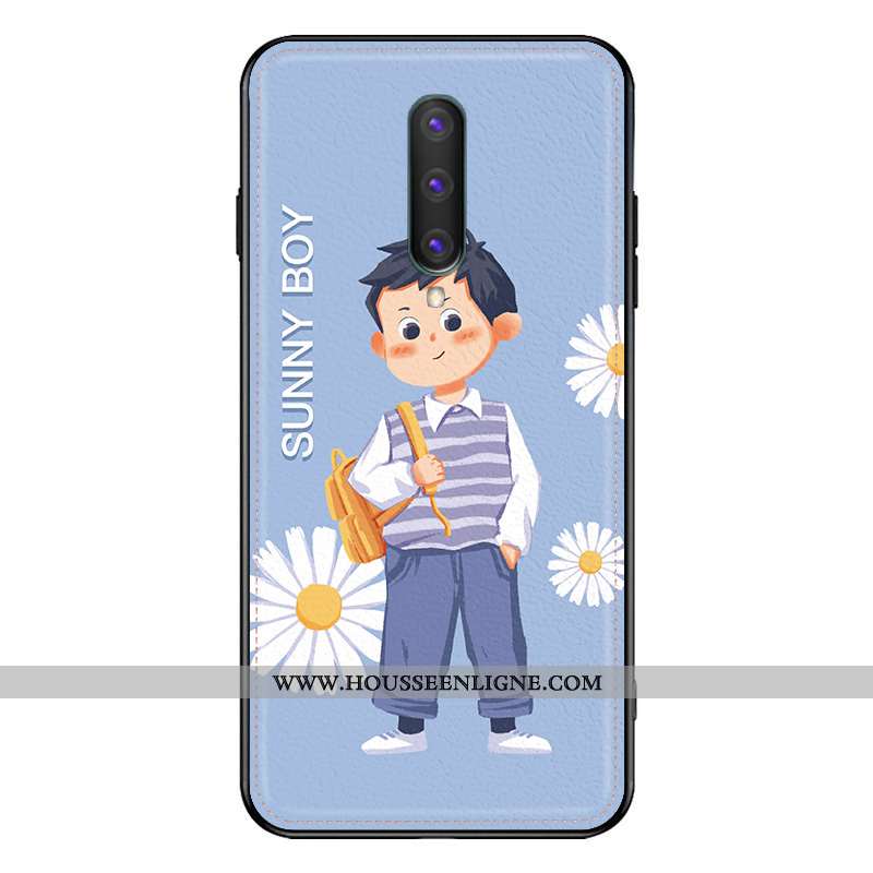 Coque Oneplus 8 Silicone Protection Modèle Fleurie Dessin Animé Charmant Art Incassable Bleu