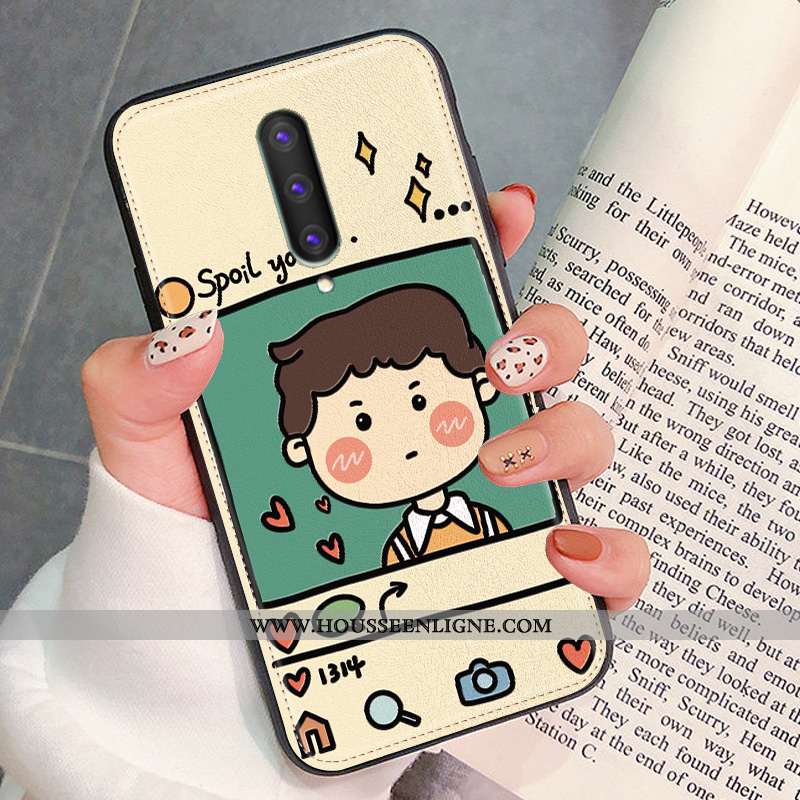 Coque Oneplus 8 Silicone Protection Modèle Fleurie Dessin Animé Charmant Art Incassable Bleu