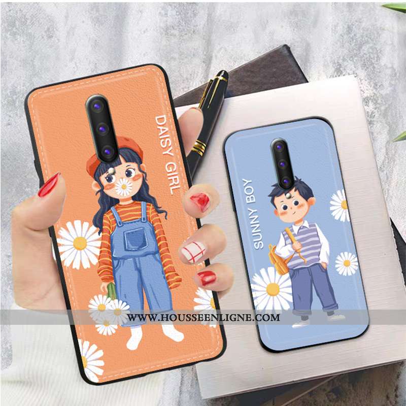 Coque Oneplus 8 Silicone Protection Modèle Fleurie Dessin Animé Charmant Art Incassable Bleu