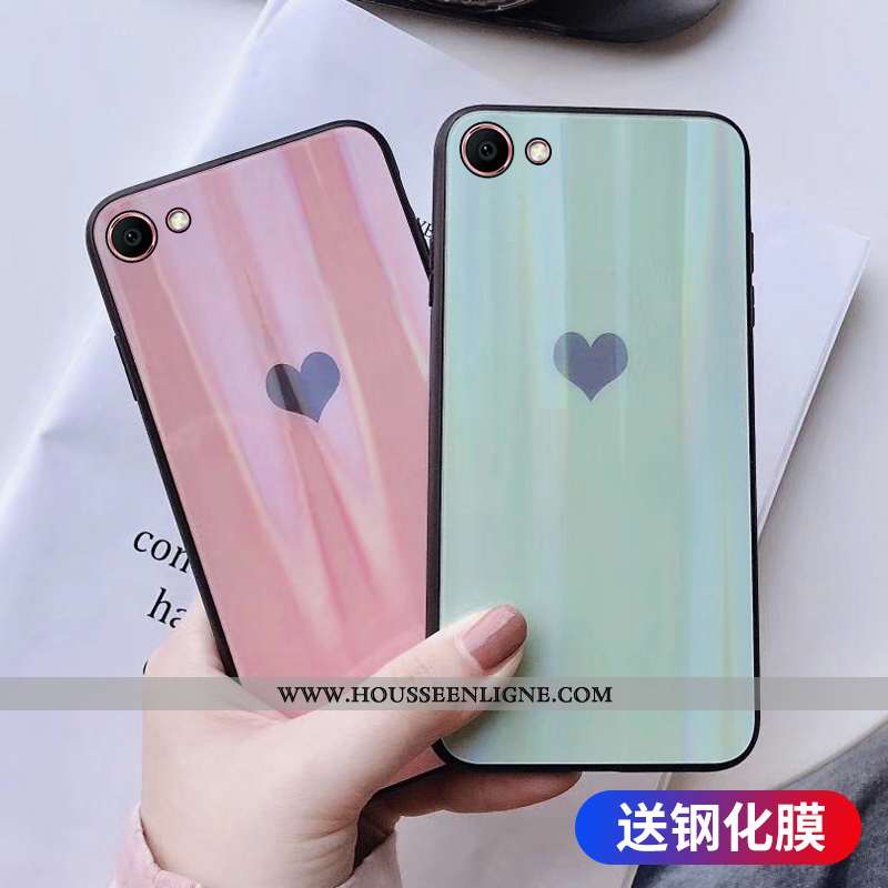 Coque Oppo A3 Fluide Doux Verre Légère Personnalité Ultra Téléphone Portable Couleur Unie Verte