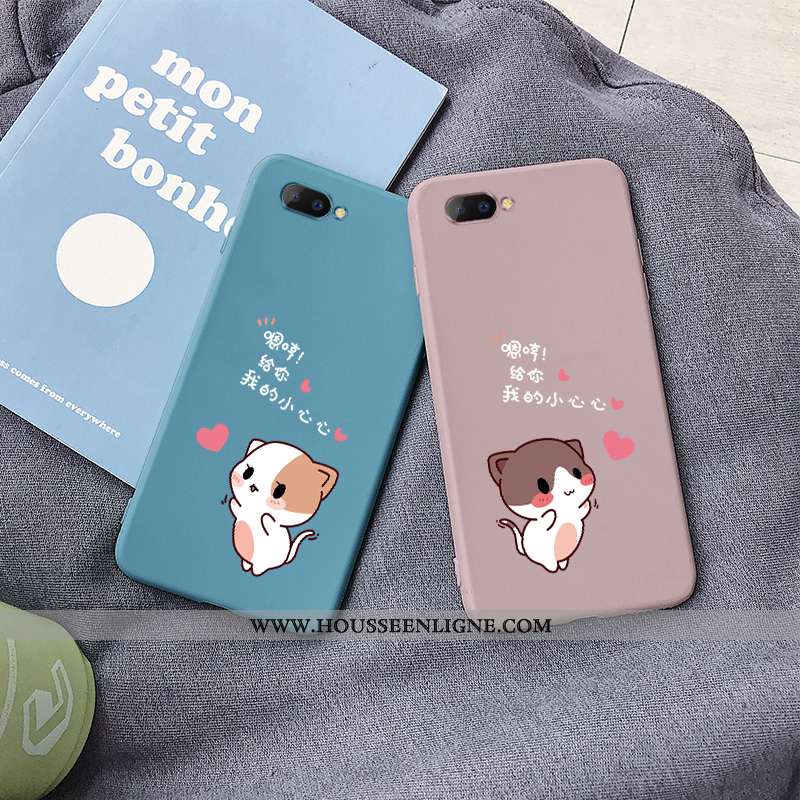 Coque Oppo A3 Personnalité Charmant Chat Téléphone Portable Rose Net Rouge Tout Compris