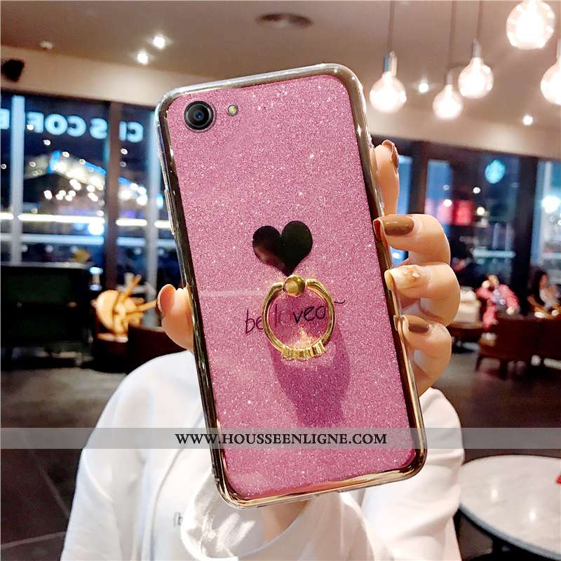 Coque Oppo A3 Personnalité Créatif Bleu Rose Légère Silicone Simple
