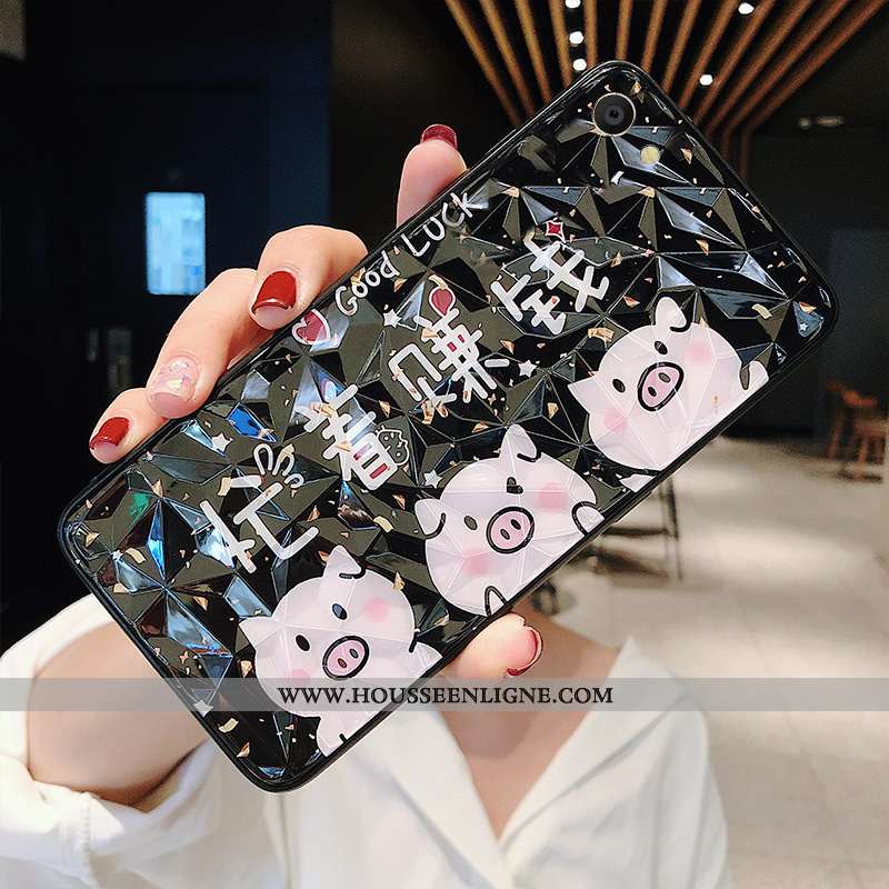 Coque Oppo A3 Protection Personnalité Étui Téléphone Portable Net Rouge Fluide Doux Tendance Noir