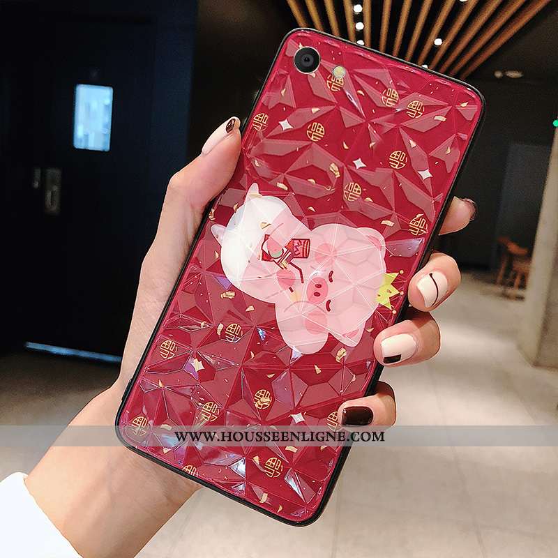 Coque Oppo A3 Protection Personnalité Étui Téléphone Portable Net Rouge Fluide Doux Tendance Noir