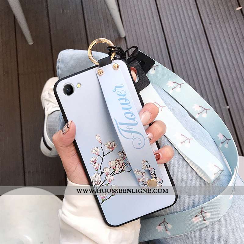 Coque Oppo A3 Silicone Mode Courte Fluide Doux Étui Délavé En Daim Incassable Bleu