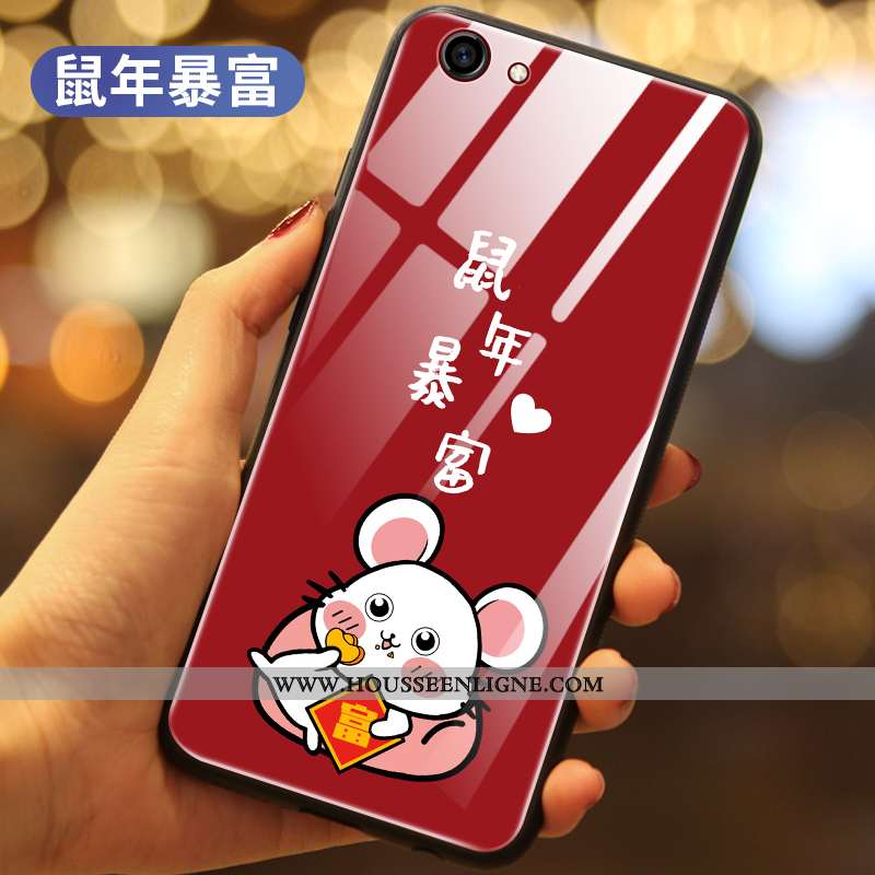 Coque Oppo A3 Silicone Verre Rat Téléphone Portable Tout Compris Rouge