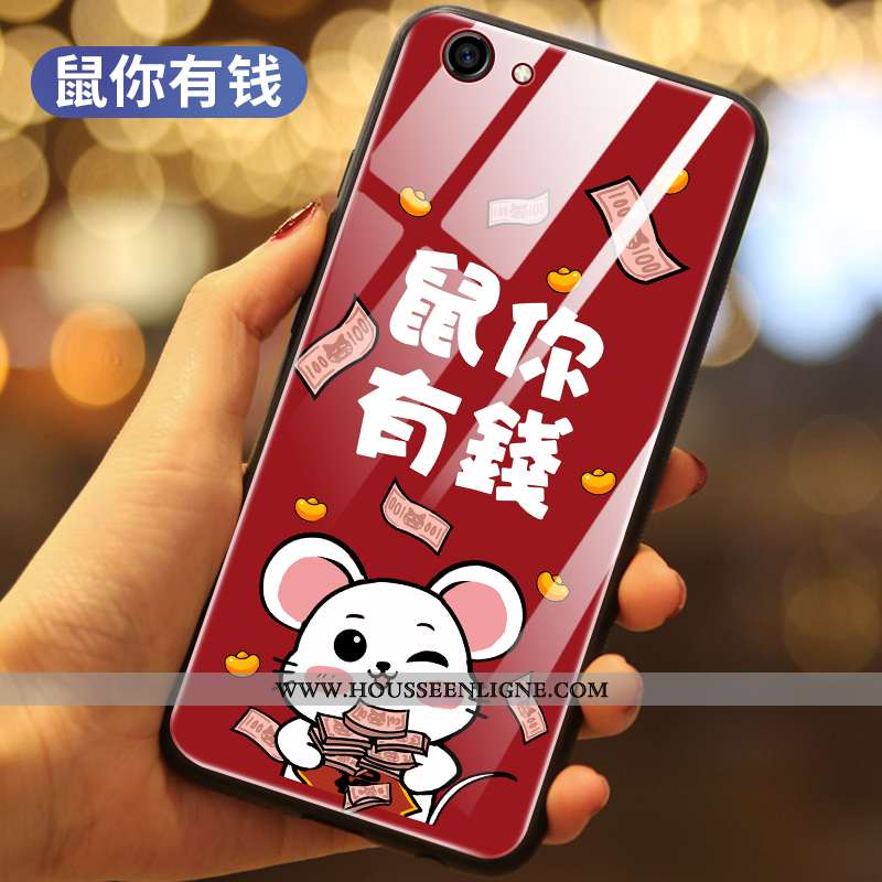 Coque Oppo A3 Silicone Verre Rat Téléphone Portable Tout Compris Rouge