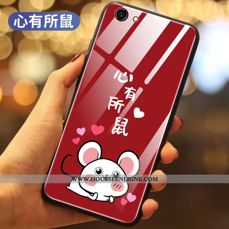 Coque Oppo A3 Silicone Verre Rat Téléphone Portable Tout Compris Rouge