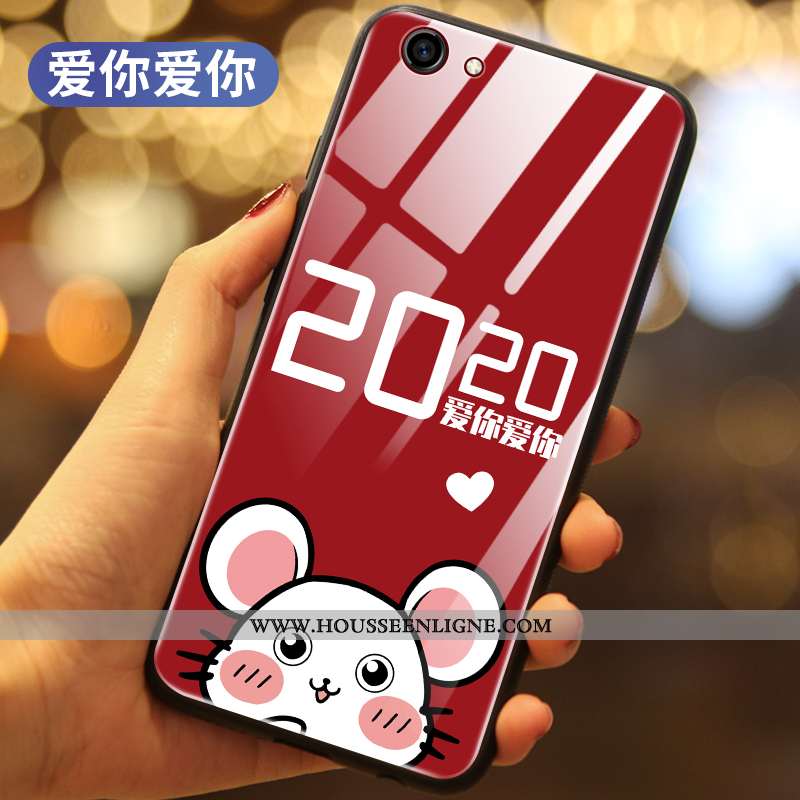 Coque Oppo A3 Silicone Verre Rat Téléphone Portable Tout Compris Rouge