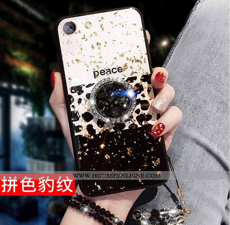 Coque Oppo A3 Tendance Protection Net Rouge Étui Noir Téléphone Portable Ornements Suspendus