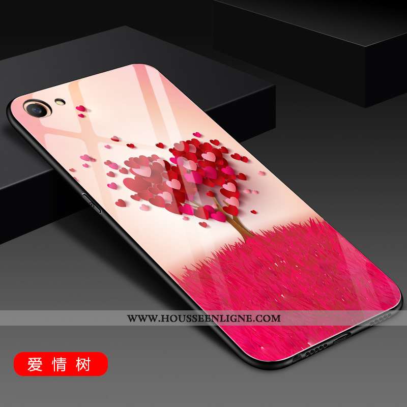 Coque Oppo A3 Verre Personnalité Tout Compris Rouge Silicone Étui