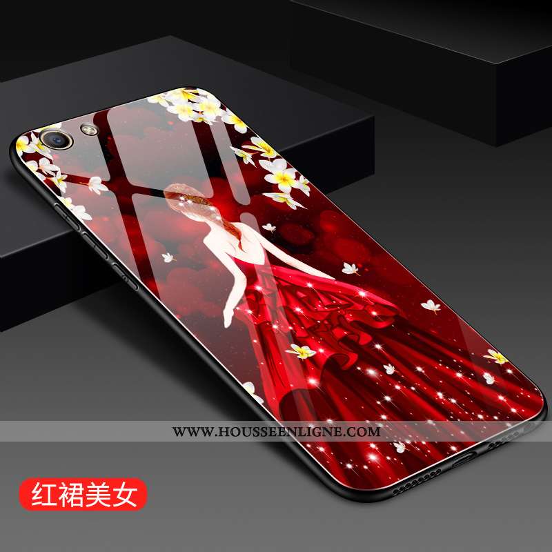 Coque Oppo A3 Verre Personnalité Tout Compris Rouge Silicone Étui