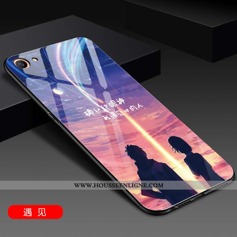 Coque Oppo A3 Verre Personnalité Tout Compris Rouge Silicone Étui