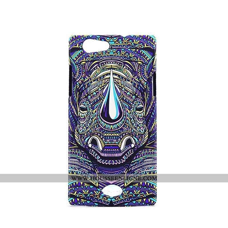Coque Oppo A31 Délavé En Daim Gaufrage Téléphone Portable Lumineuses Violet Étui