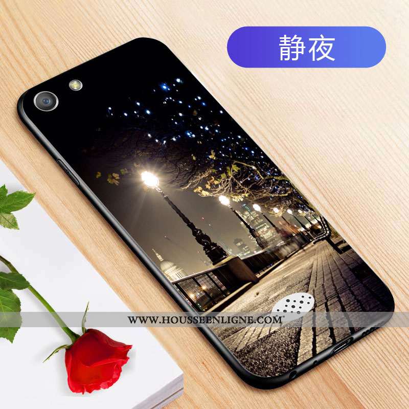 Coque Oppo A31 Silicone Protection Téléphone Portable Personnalité Étui Fluide Doux Créatif Noir