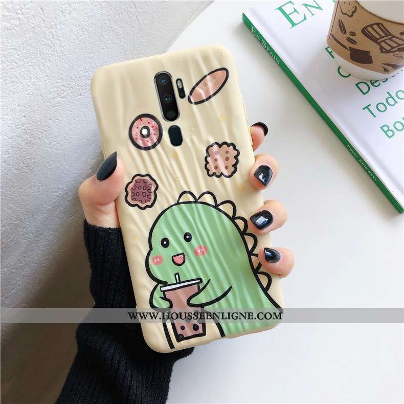 Coque Oppo A5 2020 Fluide Doux Silicone Protection Modèle Fleurie Étui Quicksand Noir