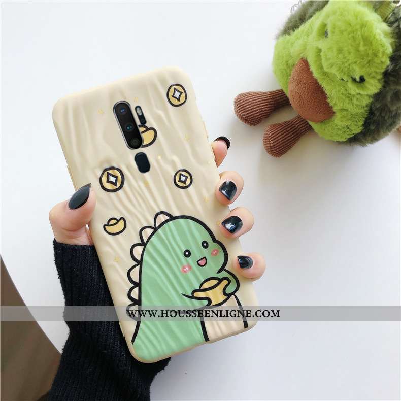 Coque Oppo A5 2020 Fluide Doux Silicone Protection Modèle Fleurie Étui Quicksand Noir