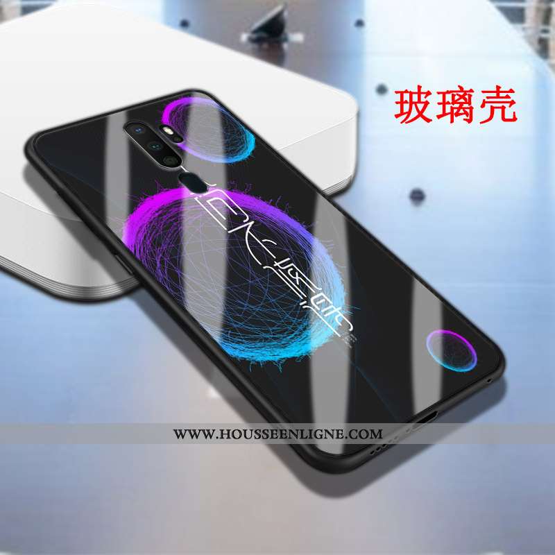 Coque Oppo A5 2020 Fluide Doux Silicone Protection Personnalité Étui Membrane Nouveau Noir