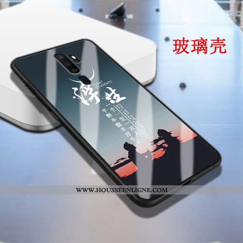 Coque Oppo A5 2020 Fluide Doux Silicone Protection Personnalité Étui Membrane Nouveau Noir