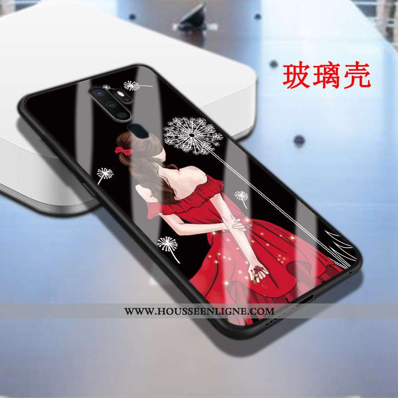 Coque Oppo A5 2020 Fluide Doux Silicone Protection Personnalité Étui Membrane Nouveau Noir