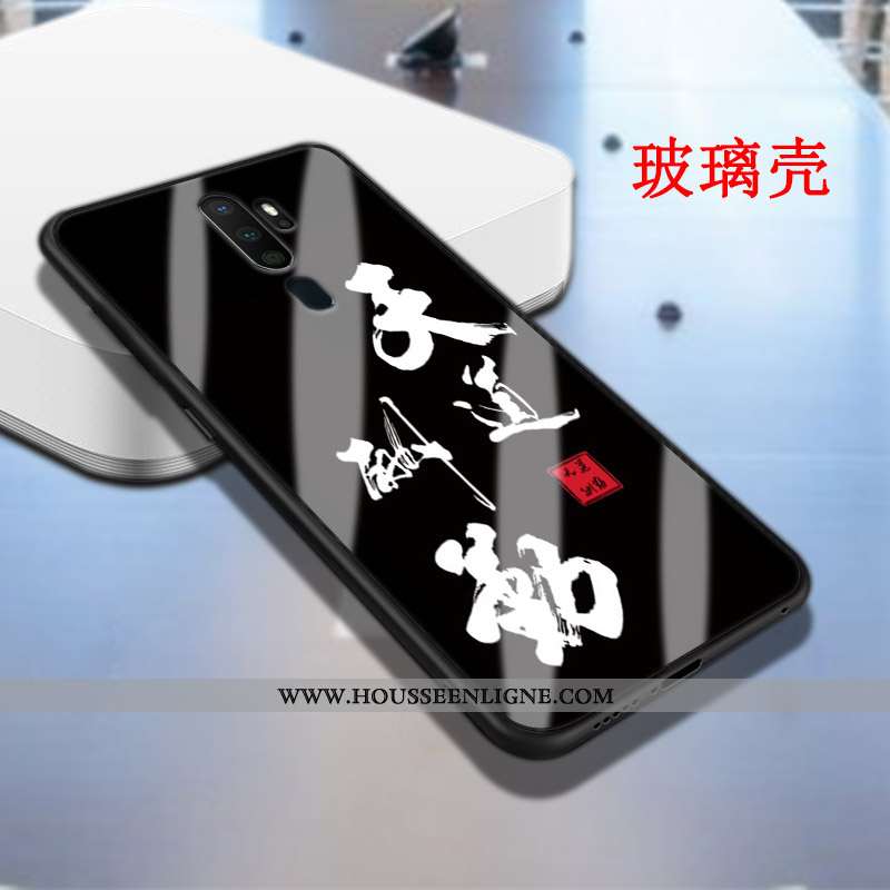 Coque Oppo A5 2020 Fluide Doux Silicone Protection Personnalité Étui Membrane Nouveau Noir