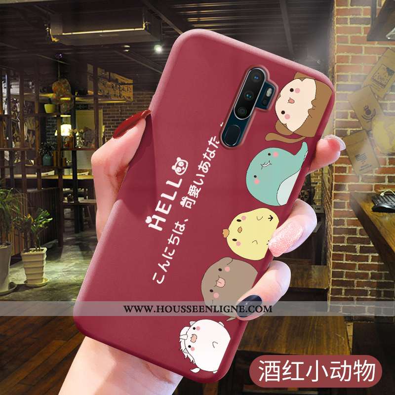 Coque Oppo A5 2020 Protection Fluide Doux Bleu Peinture Incassable Étui