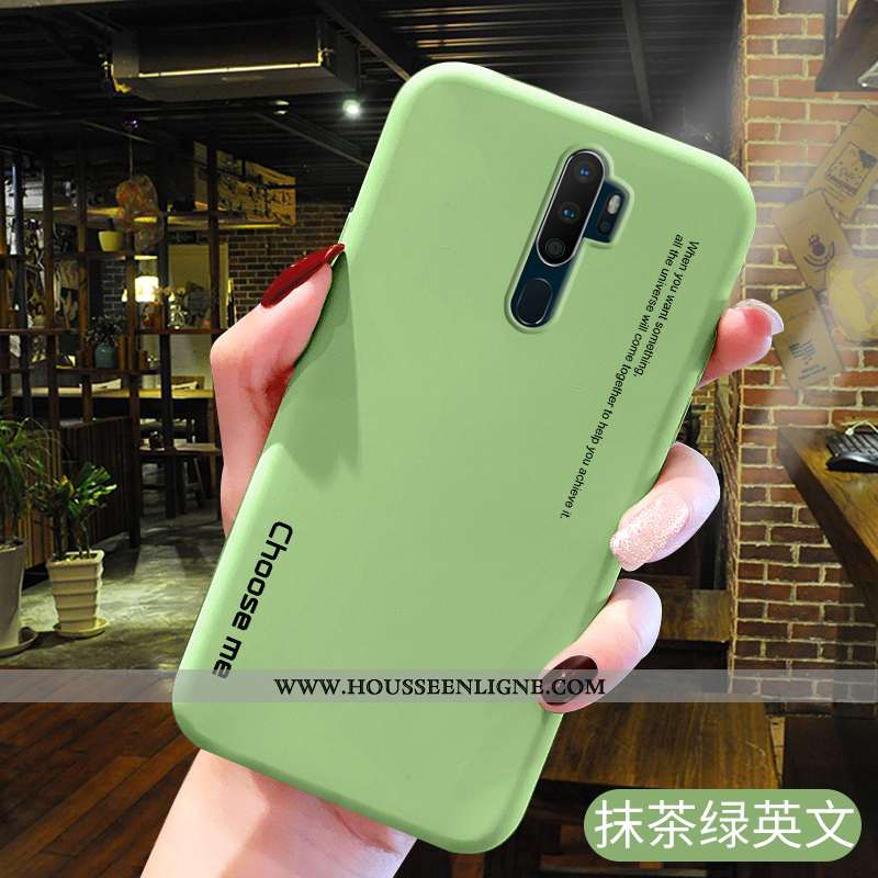 Coque Oppo A5 2020 Protection Fluide Doux Bleu Peinture Incassable Étui