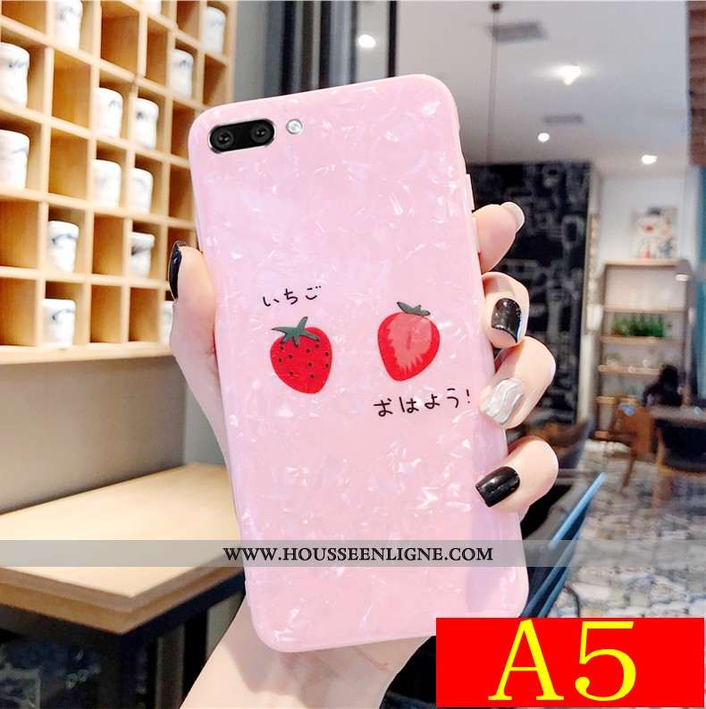 Coque Oppo A5 Charmant Modèle Fleurie Blanc Incassable Silicone Nouveau Fluide Doux Blanche