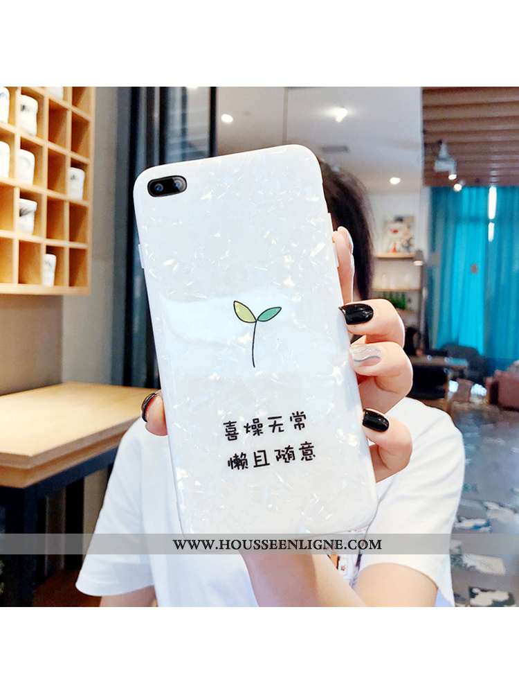 Coque Oppo A5 Charmant Modèle Fleurie Blanc Incassable Silicone Nouveau Fluide Doux Blanche