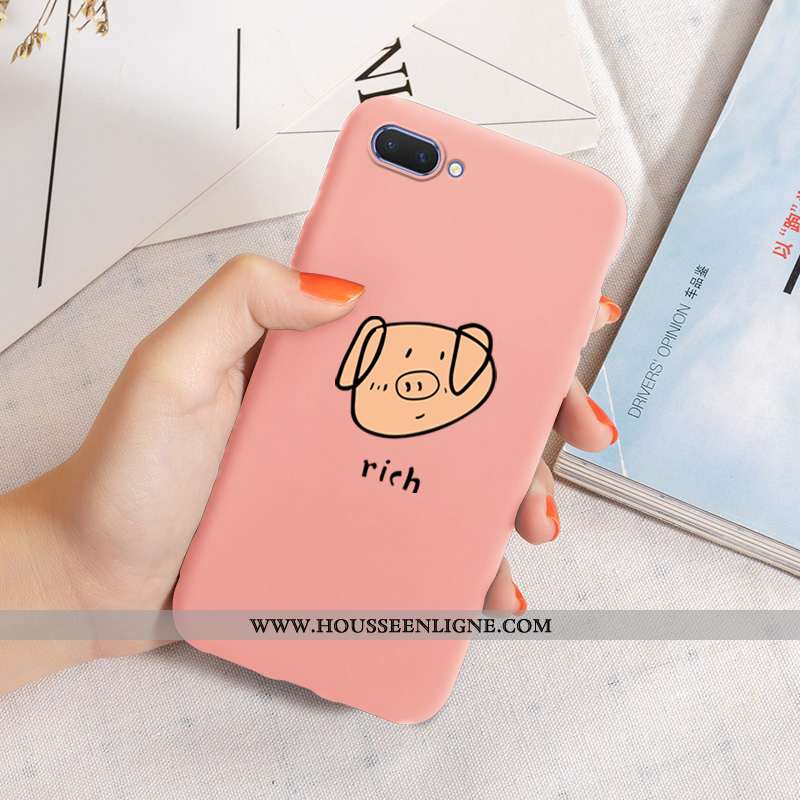 Coque Oppo A5 Délavé En Daim Personnalité Incassable Gaufrage Étui Fluide Doux Créatif Noir