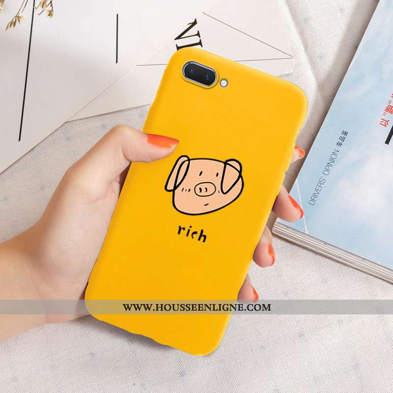Coque Oppo A5 Délavé En Daim Personnalité Incassable Gaufrage Étui Fluide Doux Créatif Noir