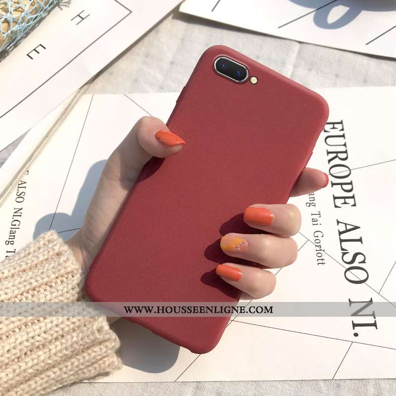 Coque Oppo A5 Délavé En Daim Personnalité Incassable Protection Jaune Tout Compris Pure