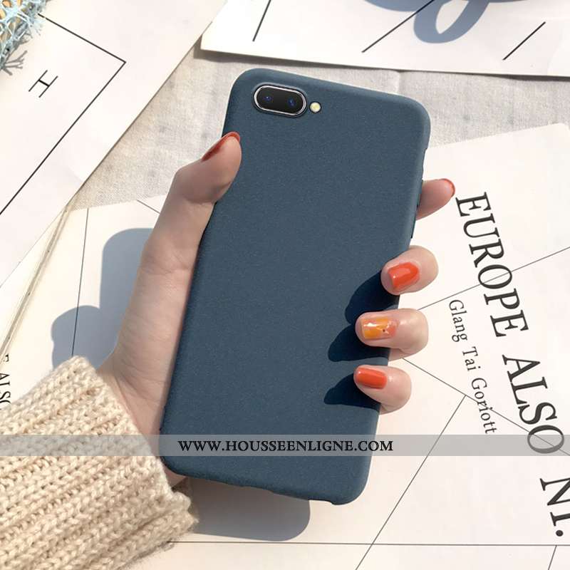 Coque Oppo A5 Délavé En Daim Personnalité Incassable Protection Jaune Tout Compris Pure