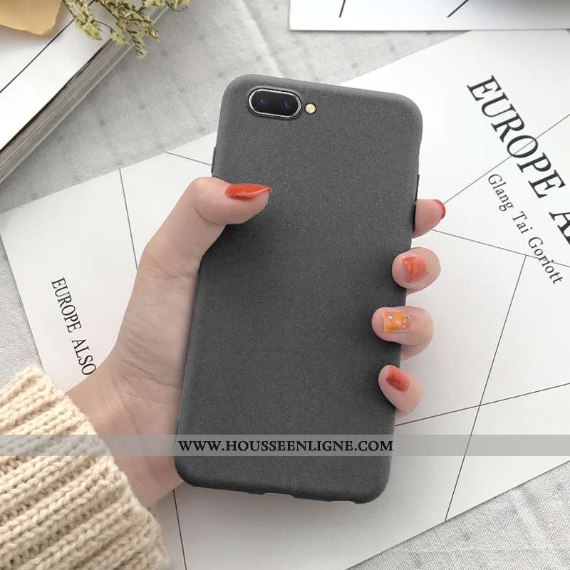 Coque Oppo A5 Délavé En Daim Personnalité Incassable Protection Jaune Tout Compris Pure