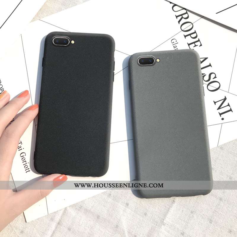 Coque Oppo A5 Délavé En Daim Personnalité Incassable Protection Jaune Tout Compris Pure
