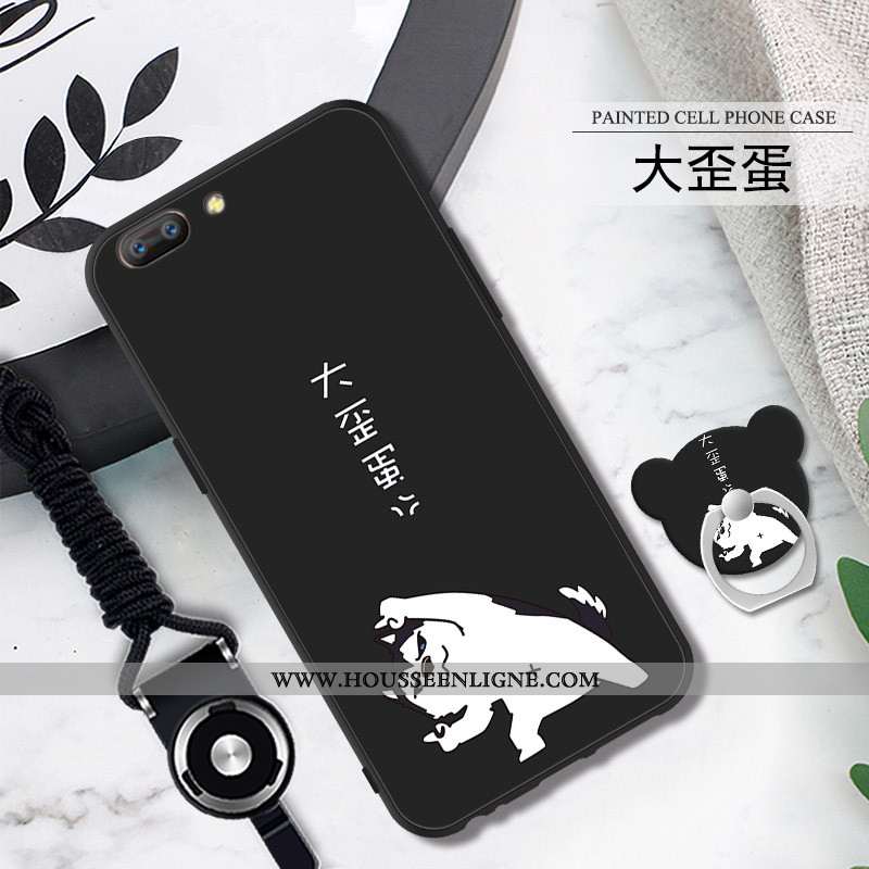 Coque Oppo A5 Fluide Doux Protection Téléphone Portable Noir Étui Incassable