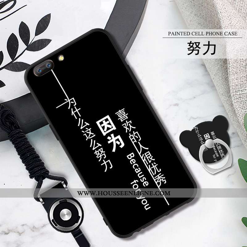Coque Oppo A5 Fluide Doux Protection Téléphone Portable Noir Étui Incassable
