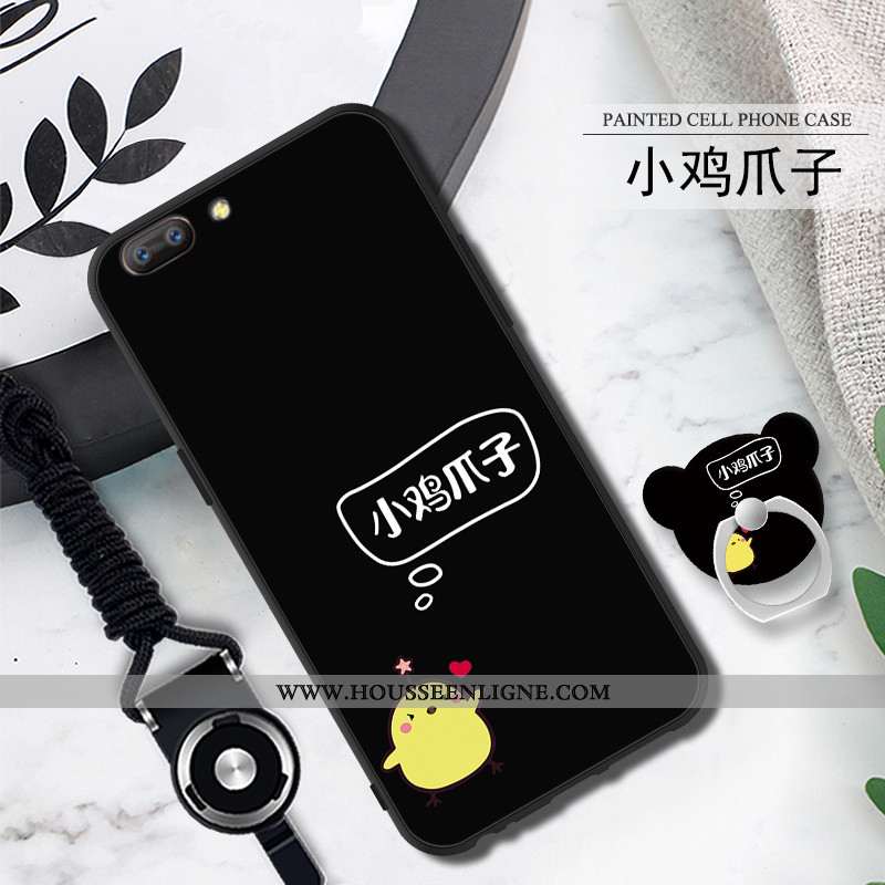 Coque Oppo A5 Fluide Doux Protection Téléphone Portable Noir Étui Incassable