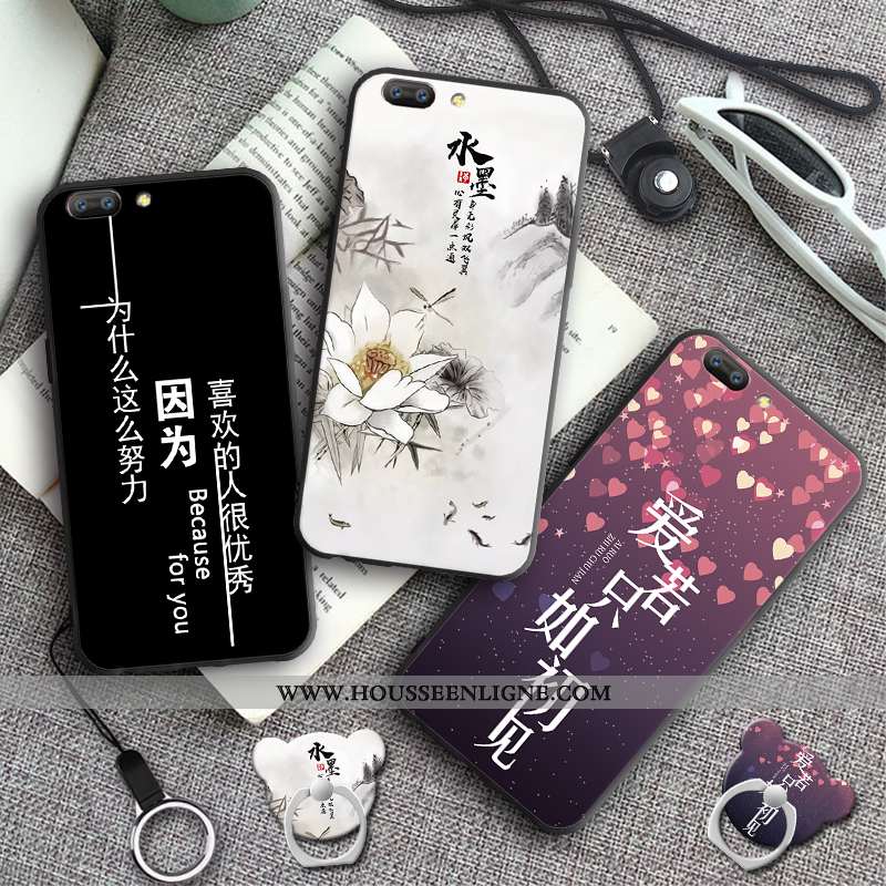 Coque Oppo A5 Fluide Doux Protection Téléphone Portable Noir Étui Incassable