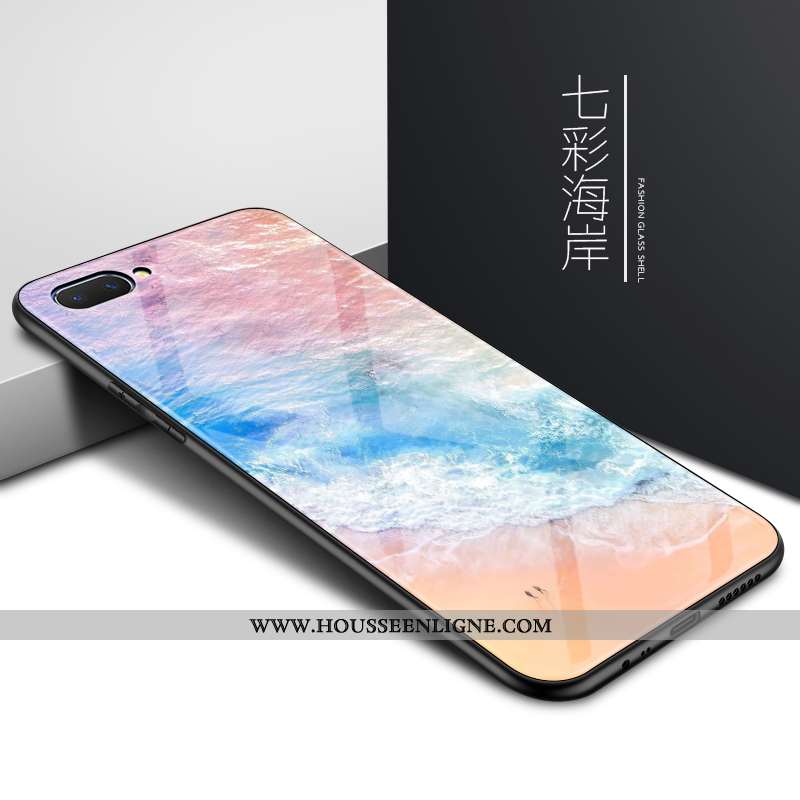 Coque Oppo A5 Personnalité Créatif Protection Nouveau Tendance Couleur Unie Miroir Rouge